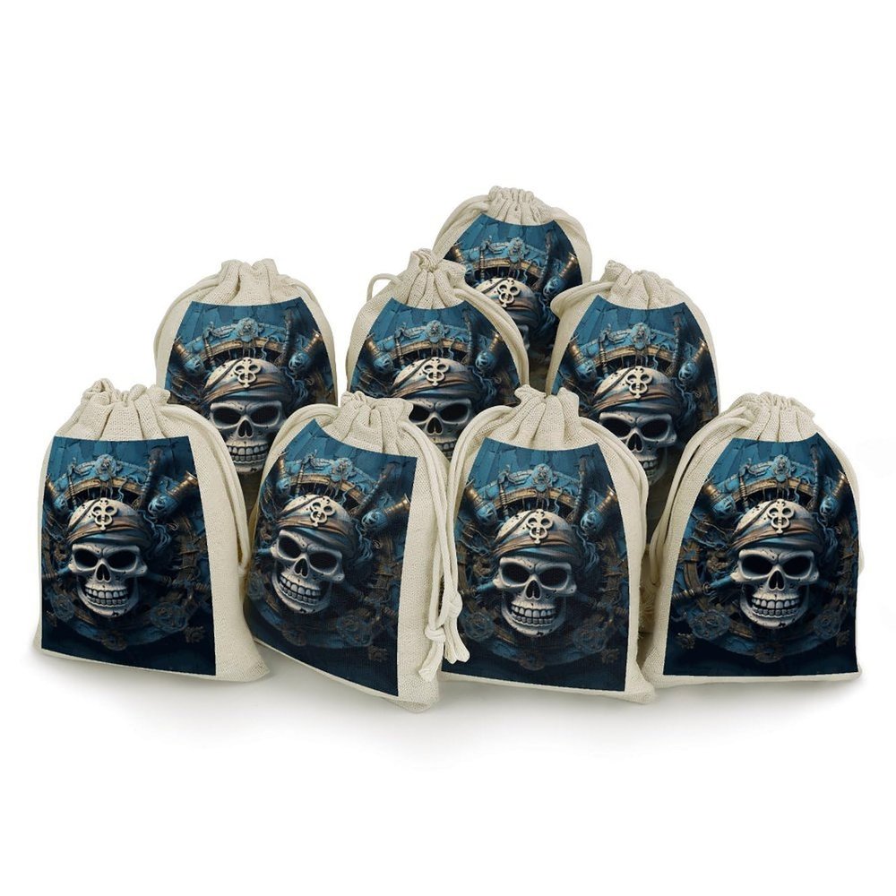 WSOIHFEC Skeleton Pirate Burlap Bags Gift Bag Drawstring Pouch