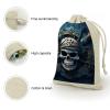 WSOIHFEC Skeleton Pirate Burlap Bags Gift Bag Drawstring Pouch view 3