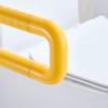 JDXQBLD Bathroom Handles Bathroom Grab Bar Stainless Steel Folding Bathroom Grab Bar U-Shaped Support Rails Safety Handrail Nylon Outer Tube Elderly Toilet Handle Bathtub Yellow 75Cm- view 3