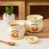 Household small crock stew pot ceramic steamed egg stew pot-Bao Hao persimmon rabbit view 4