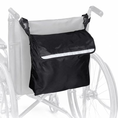 DGSHUAUSZ Wheelchair Back Organizer for Drive_Medical Scout_Compact_4-Wheel 2011-2020 -Multi Pocket Armrest Organizer Pouch with Zipper Compartment Universal Mobility Accessory for Daily Essentials,L