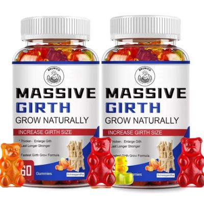 Male Massive Girth Gummies 60Ct (Pack of 2)