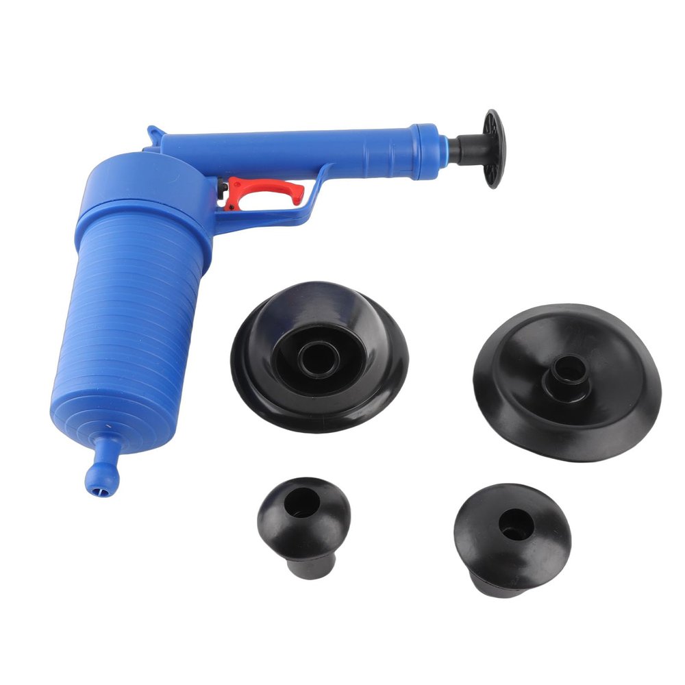 SUNGOOYUE Air Drain, High Pressure Cleaner Pump with 4 Suckers, Manual Clog Remover for Toilet Kitchen Sink Bathtub, for Iron PVC PPR Pipes Home Use