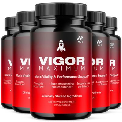 (5 Pack) Vigor Maximum Capsules, Official Vigor Maximum Pills for Men with All Natural Ingredients, Max Strength Supplement Premium Vitamin Supporting Optimal Wellness & Advanced Health (300 Capsules)