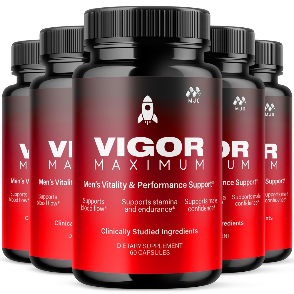 (5 Pack) Vigor Maximum Capsules, Official Vigor Maximum Pills for Men with All Natural Ingredients, Max Strength Supplement Premium Vitamin Supporting Optimal Wellness & Advanced Health (300 Capsules)
