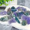UAISDYEI 4pcs Natural Grape Agate Geodes Healing Crystal Cluster view 2