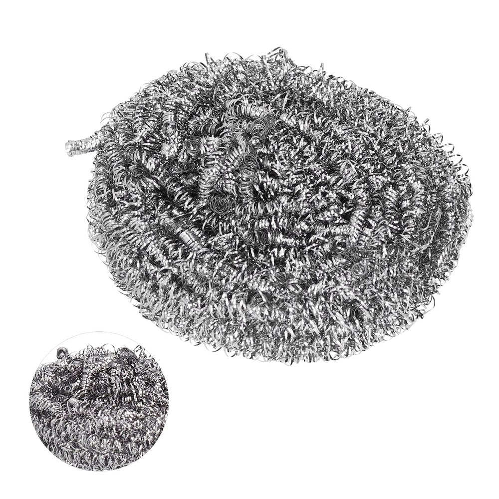 RiToEasysports Stainless Steel Scrubber Durable Cleaning for Kitchen and Bathroom High Steel Wire 1pcs