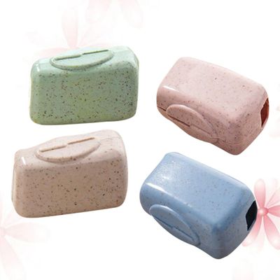 GALPADA 36pcs Wheat Straw Toothbrush Covers for Travel, Waterproof Toothbrush Protective Caps with Portable Pp Material, for Outdoor Activities and Travel Hygiene Random Color