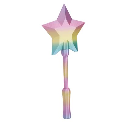 GLOGLOW 3D Printed Credit Card Wand PLA 14.57in, Fairy Wand Contactless Tap to Pay Holder, Concealed Slot for Checkout Gift Card, Star Decor Novelty Payment Accessory (Style 2)