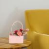 Happyyami 10pcs Pink Kraft Paper Flower Packaging Bags with Handles for Florists, Large Capacity Bouquet Bags with Elegant Design, for Wedding Favor and Party Decoration view 4