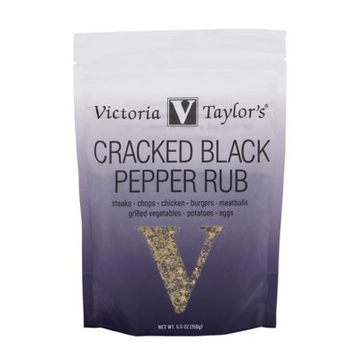 Cracked Black Pepper Rub - A classic Montreal Style Steak Seasoning Blend. Use on steak, chicken, pork or vegetables. (5.5 oz Pouch)