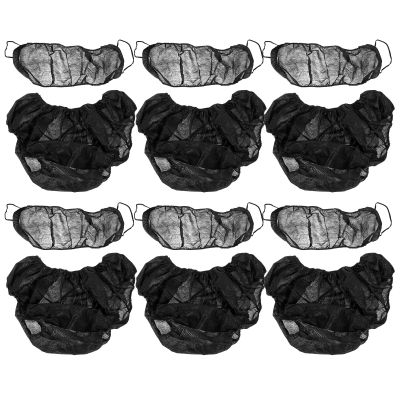 FENICAL 10 Sets Disposable Women Underwear Breathable Non Woven Cloth Disposable Underpants for Travel and Spa Convenient One-time Use Black Color