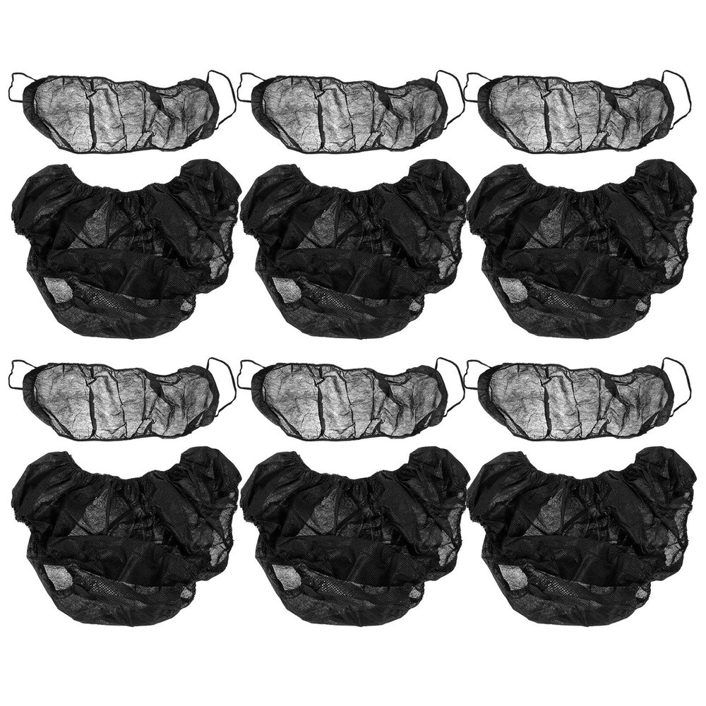 FENICAL 10 Sets Disposable Women Underwear Breathable Non Woven Cloth Disposable Underpants for Travel and Spa Convenient One-time Use Black Color