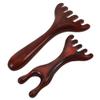 SOIMISS 2pcs Wooden Scalp Massage Brush with Wide Teeth for Hand and Facial Use, Multi-Function Head Massager Made of Coffee Wood, Targets Acupoints to Sleep, for Home and Traveling view 1