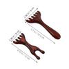 SOIMISS 2pcs Wooden Scalp Massage Brush with Wide Teeth for Hand and Facial Use, Multi-Function Head Massager Made of Coffee Wood, Targets Acupoints to Sleep, for Home and Traveling view 2