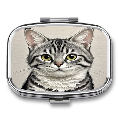 Square Pill Organizer Small Pill Box Pill Case for Pocket Purse