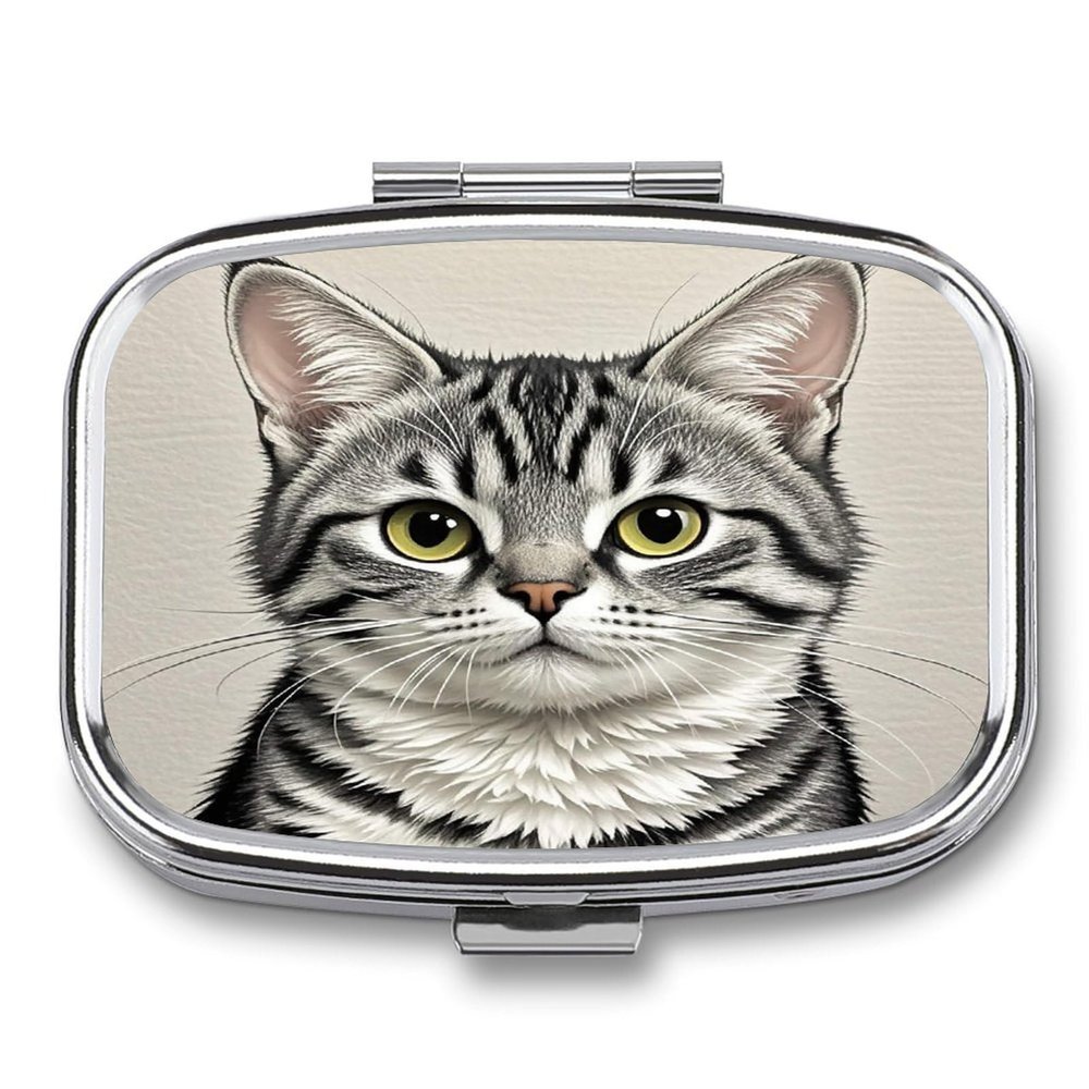 Square Pill Organizer Small Pill Box Pill Case for Pocket Purse