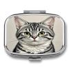 Square Pill Organizer Small Pill Box Pill Case for Pocket Purse view 1