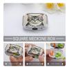 Square Pill Organizer Small Pill Box Pill Case for Pocket Purse view 4