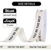 2026 New You're The Best Cotton Custom Ribbon,Natural Cream Teacher Ribbon for Gift Wrapping Crafts Flower Bouquet Happy Mothers Day Ribbon,5/8 inch 10 Yard view 3