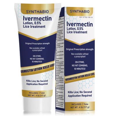 Ivermectin Lotion 0.5% Lice Treatment Lotion, 10-Minute Use, Adults & Kids