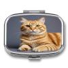 Square Pill Organizer Small Pill Box Pill Case for Pocket Purse view 1