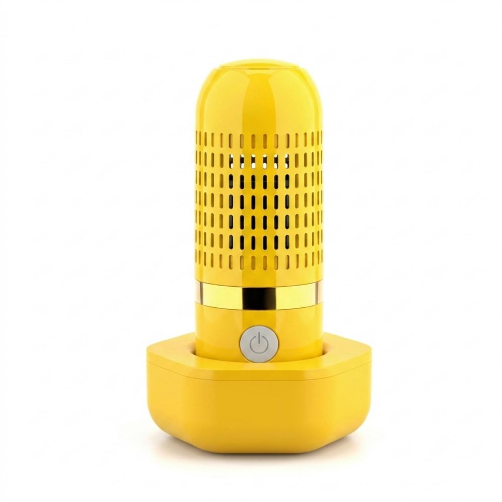 Purepod Fruit and Vegetable Produce Cleaner Device Portable Hydroxyl Ion Food Purifier Capsule Cordless Induction Fast Charging Produce Washer for Washing Fruit Vegetables Meat Tableware (Yellow)