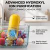 Purepod Fruit and Vegetable Produce Cleaner Device Portable Hydroxyl Ion Food Purifier Capsule Cordless Induction Fast Charging Produce Washer for Washing Fruit Vegetables Meat Tableware (Yellow) view 3