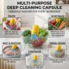 Purepod Fruit and Vegetable Produce Cleaner Device Portable Hydroxyl Ion Food Purifier Capsule Cordless Induction Fast Charging Produce Washer for Washing Fruit Vegetables Meat Tableware (Yellow) view 4