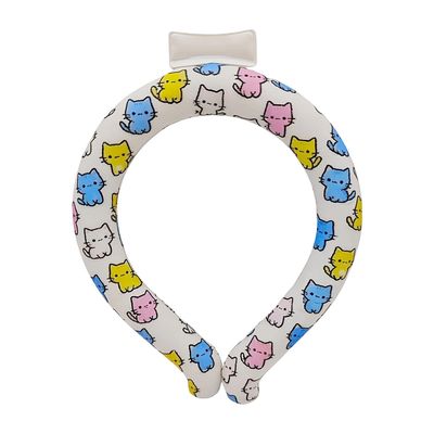 Cute Cat Pattern Neck Cooling Tube, Hands Free Wearable Body Coolers for Hot Weather, Reusable Gentle Cooling Wrap for Indoor & Outdoor