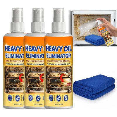 Grease BBQ Grill Cleaner Spray, Heavy Duty Kitchen Degreaser (3PCS)