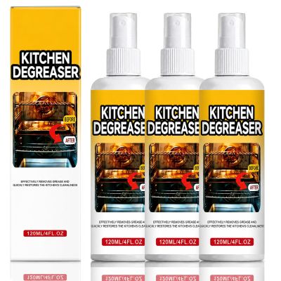 Apiastar Greasekiller Spray for Grill Heavy Duty Degreaser & Fast-Acting BBQ Grill Cleaner for Outdoor Grease Removal, Apiastar Grease Killer Spray, 120ml (3 Pcs)