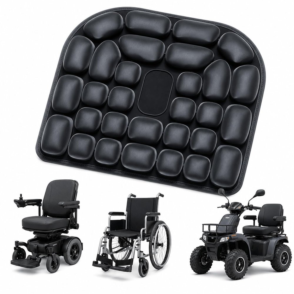 ALYBY Mobility Scooter Seat Cushion for Pronto M91 SureStep 2007-2024, TPU Lycra Air Cell Pad, Breathable Non Slip Cushion for Long Sitting Comfort
