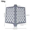 Non-Slip Silicone Sink Saddle Mat, Heat Resistant Kitchen Sink Protector Divider for Double Basins, Grey view 2