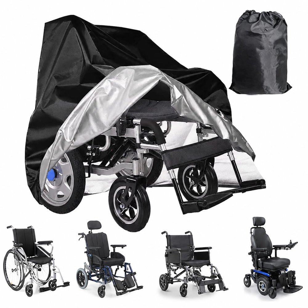 RQIGHNC Wheelchair Cover for Karma Europe SME Series 2021-pr, Heavy Duty Oxford Fabric Water-Resistant Outdoor Cover for Wheelchairs, All-Weather Protection Against Rain, Dust and Dirt