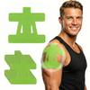 Precut Kinesiology Tape for Shoulder (20Pcs,Fluorescent Green) view 1