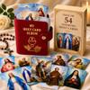 Prayer Card Holder with 54 Prayer Cards, Catholic Faux Leather Holy Card Organizer Holder, Pocket Prayer Card Organizer with Snap Closure, Gift for Religious and Memorial Use view 2