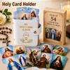 Prayer Card Holder with 54 Prayer Cards, Catholic Faux Leather Holy Card Organizer Holder, Pocket Prayer Card Organizer with Snap Closure, Gift for Religious and Memorial Use view 4