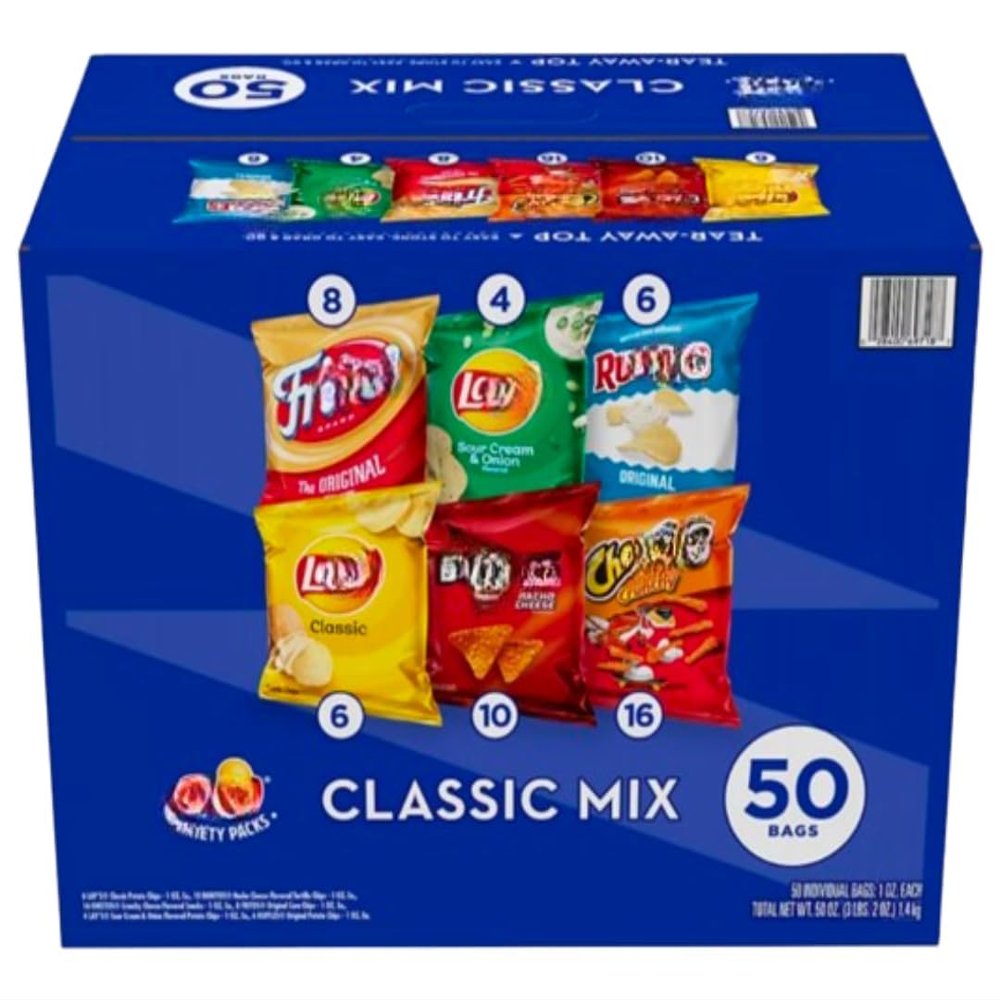 Frito_Lay (pack of 50) Classic Mix Variety Pack Chips (Total 50ct)