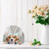 BAYUNOE Diamond Art Painting Tissue Box Cover PU Leather Hand Paper Towel DIY Craft Kit for Adults Beginners Tabletop Home Bathroom Car Office-Dog view 3