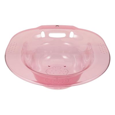 Healeved Pink Plastic Sitz Bath Basin Non-Slip Design for Postpartum Care and Household Use, Practical Toilet Seat Soak Tub for Women and Pregnant Women