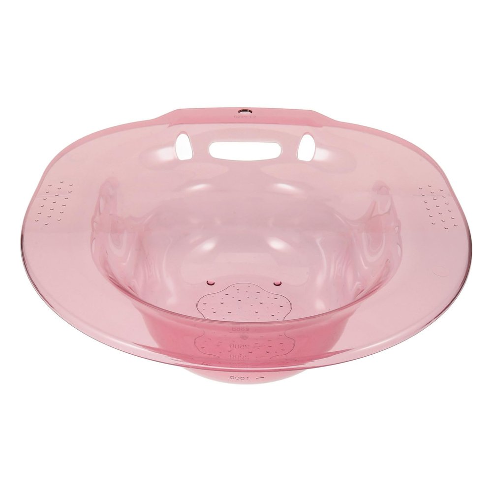 Healeved Pink Plastic Sitz Bath Basin Non-Slip Design for Postpartum Care and Household Use, Practical Toilet Seat Soak Tub for Women and Pregnant Women