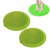 Shower Foot & Back Scrubber Mat - Silicone Body Cleansing Pad with Suction Cups & Hole, for Men & Women, Perfect for Bathroom Use Green 2PCS view 1