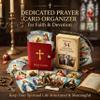 Prayer Card Holder, Holy Card Holder Book with 54 Prayer Cards, Faux Leather Pocket Holder with Snap Button Closure, Catholic Religious Keepsake for Prayer, Memorials and Spiritual Gifts (Red) view 3