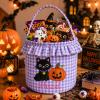 OAEUQ Personalized Halloween Candy Blue For Kids Children'S Embroidered Name Candy Bucket view 3