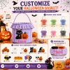 OAEUQ Personalized Halloween Candy Blue For Kids Children'S Embroidered Name Candy Bucket view 4