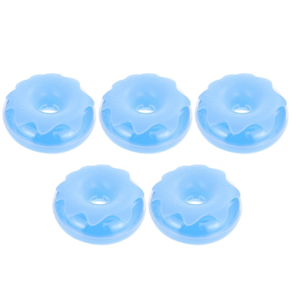 SEWOART 5pcs Donut Shaped Candy Storage Boxes Plastic Treat Boxes Adorable and Portable Party Favor Containers for Birthday and Festival Wrapping