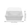 Happyyami 50pcs White Square Disposable Food Boxes for Sandwiches and Cookies Paper and Plastic Material Food Storage Containers for Presentation One Time Use Compact Packaging view 2