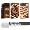 Happyyami 50pcs White Square Disposable Food Boxes for Sandwiches and Cookies Paper and Plastic Material Food Storage Containers for Presentation One Time Use Compact Packaging view 3