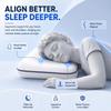 Posture Pillow for Sleeping, Ergonomic Neck Support Pillow for Side Back (with Pillowcase, H2(3-8)) view 3